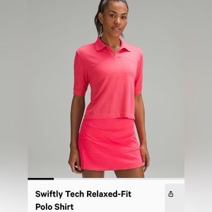 Lululemon swiftly tech relaxed fit size 10 NWT, color lipgloss